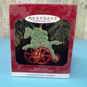 Hallmark Keepsake Ornament Santa Claus Turn Of The Century Parade Die Cast Metal